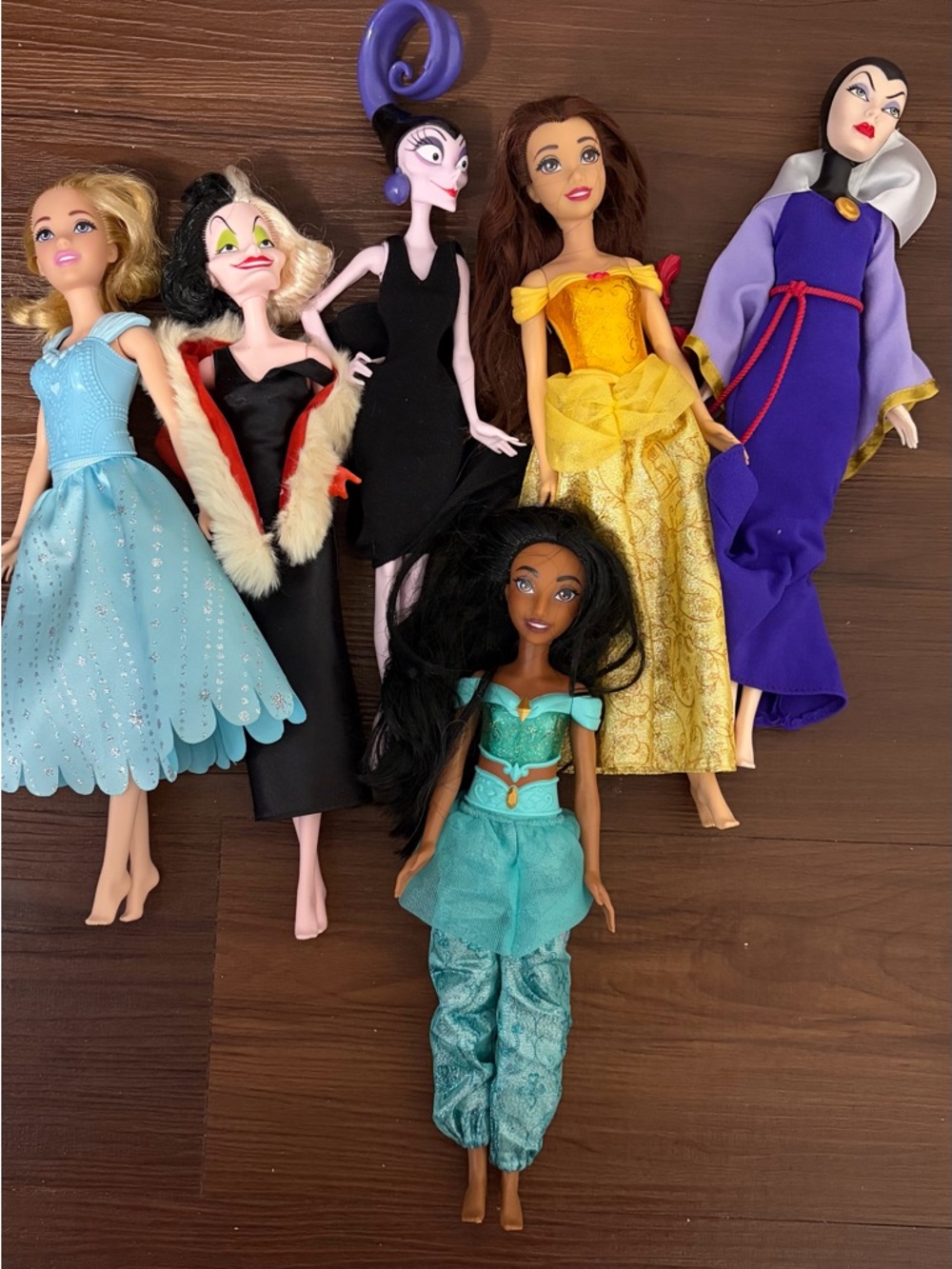 Disney Doll Bundle - Blue, Yellow, Purple, Teal, Black
